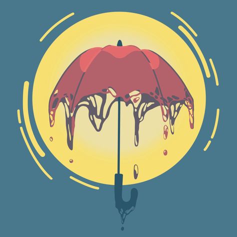 This drawing was super fun to make and I loved being able to experiment more with melting/dripping things. What should I melt next? 🤔 • • • • #justjustdesigns #procreate #procreateart #procreatedrawing #art #artwork #digitalart #artist #drawing #umbrella #sun #sunny #melting #dripping #illistration #design #redumbrella #heat #heatwave #trippy #hot #pastel #summer #umbrellaart How To Draw Melting Things, Mind Melting Art, Drip Inktober, Melting Person, Drip Drawing Ideas, Drip Illustration, Heat Drawing, Melting Drawing, Ice Cube Drawing