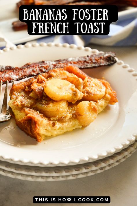 With or without vanilla, you can make some amazing French toast! This overnight bananas foster french toast casserole is amazing! #frenchtoastcasserole #frenchtoastovernight #bananasfosterfrenchtoastrecipe French Toast Recipe Without Vanilla, Best French Toast Recipe, Overnight French Toast Recipe, Perfect French Toast, Themed Snacks, Bananas Foster French Toast, French Bread French Toast, Classic French Toast, Healthy Brunch Recipes