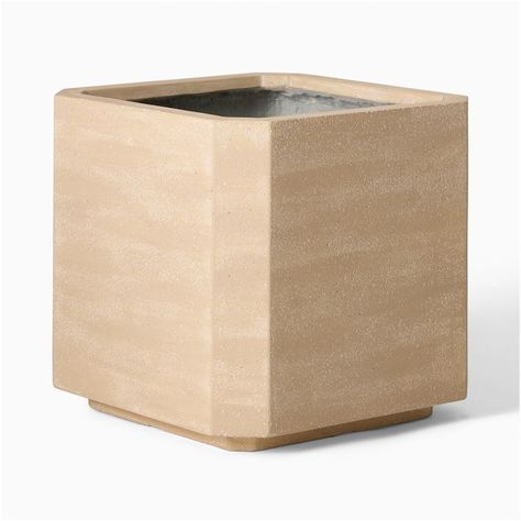 Indoor Outdoor Planter, Square Planters, Outdoor Planters, Key Details, Hand Cast, West Elm, Vietnam, Indoor Outdoor, It Cast