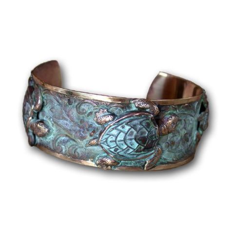 Classic Sea Turtle Cuff Bracelet - Verdigris Patina Brass -- You can find out more details at the link of the image. Sea Turtle Gifts, Hammered Cuff Bracelet, Turtle Jewelry, Turtle Gifts, Turtle Bracelet, Kay Jewelry, Handmade Brass, Wrist Cuffs, Wide Cuff