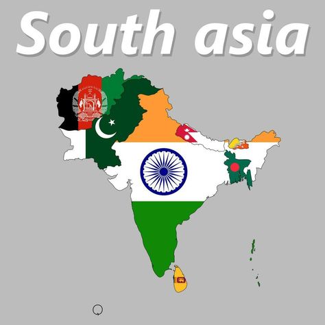 Vector map of South Asia. Separate layers and names. South Asia Map, Asia Map, Vector Map, Map Vector, South Asia, Vector Art, Vector Free, Royalty Free, Map