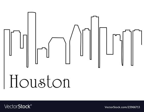 Houston Drawing, Houston City, Drawing Vector, One Line Drawing, Tattoo Stencils, Abstract Background, Abstract Backgrounds, Line Drawing, Png Images