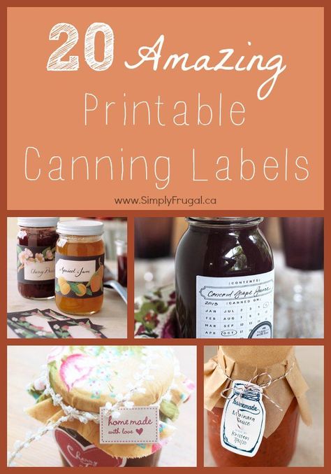 20 amazing printable canning labels #freeprintables #canning #preserving #labels Grocery Savings Tips, Canning Jar Labels, Jam Label, Canning Tips, Canning Labels, Jam And Jelly, Canning Jar, Home Canning, Food Saver