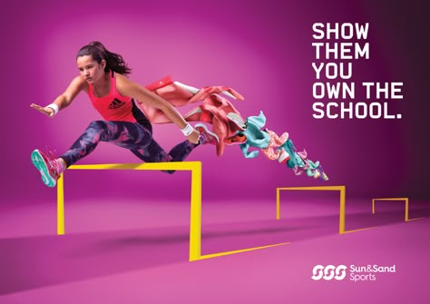 Back To School Campaign, School Campaign, Sports Campaign, Visual Advertising, Ad Sports, Ads Creative Advertising Ideas, Social Media Branding Design, Ad Of The World, Sports Design Inspiration