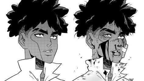 Odunze Whyte Oguguo on Instagram: “Draw any character in a normal state and then another with them beaten up... Badly!🤕🔥🔥🔥 #beatenupcharacterartchallenge…” Whyt Manga, Anime Boy Hair, Anime Stories, Black Community, Black Artists, Boy Hairstyles, Black Panther, Pretty Cool, Black Lives