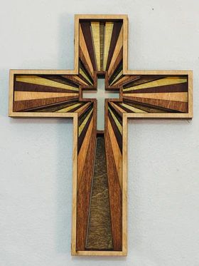 Cross Mandala, Buddhist Symbolism, Wooden Crosses Diy, Word Mandala, Wooden Cross Crafts, Rustic Wood Cross, Wooden Crosses, Cross Crafts, Cross Wall Decor