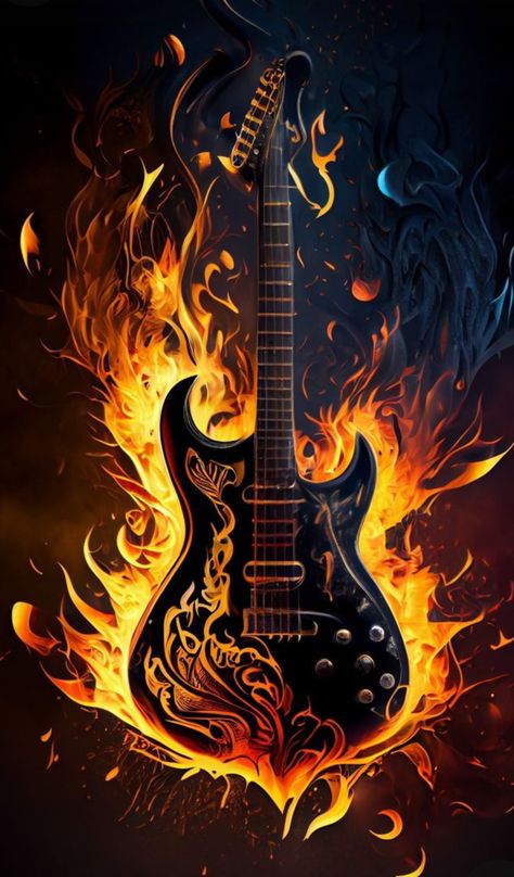 Tattoo Guitar, Rock Poster Design, Metallica Tattoo, Electric Guitar Art, Music Notes Art, Concert Poster Design, Eagle Wallpaper, Guitar Posters, Rock Band Posters