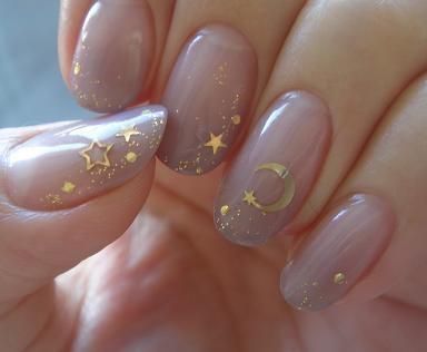 Uñas hermosas y bellas ❤️ Kutek Disney, French Pedicure, Gold Nail Art, Moon Nails, Nude Nail Designs, Star Nails, Orange Nails, Beauty Nail, Gold Nails