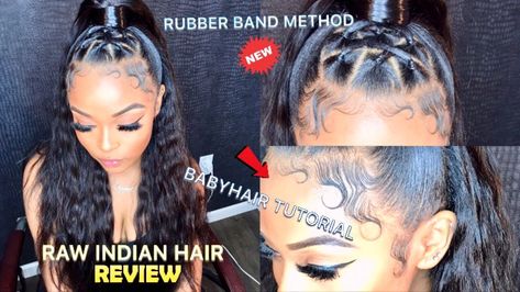 Rubber-Band Criss Cross Half Up/Down - https://blackhairinformation.com/video-gallery/up-half-downrubber-band-criss-cross-half-up-down/ Rubber Band Hairstyle, Rubber Band Hairstyles, Raw Indian Hair, Hair Rubber, Black Ponytail Hairstyles, Hair Rubber Bands, Hair Magazine, Natural Hair Styles Easy, Hair Ponytail Styles