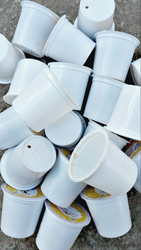 Finished with your coffee and wondering what to do with the used K-cups? There are many different ways to reuse a K-cup and I'm going to share a few. Coffee Creamer Container Crafts, Reuse Plastic Containers, Coffee Creamer Bottles, K Cup Crafts, Coffee Creamer Container, Plastic Container Crafts, Creamer Bottles, Creamer Container, Reuse Containers