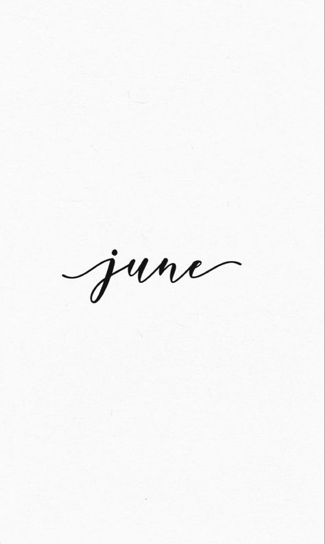 June In Cursive, June Cursive, 2022 Recap Wallpaper, Cursive Months, June Font, June Lettering, Calendar Logo, Instagram Divider, Calendar Widget