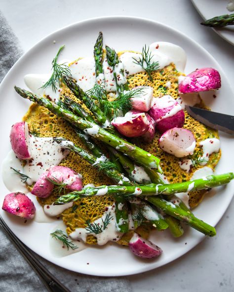 Chickpea Flour Pancakes, Vegan Chickpea Recipes, Eating Photography, Chickpea Pancakes, Completely Delicious, Laura Wright, Vegan Pantry, Vegan Chickpea, Scrumptious Food