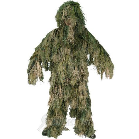 Gilly suit. Makes being the tree in a high school play the lead role. Gilly Suit, Grass Man, Ghillie Suits, Camo Gear, Ghillie Suit, Ship Wreck, Halloween Costume Suit, Survival Shelter, Couple Costumes