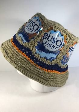 Beer Can Hats Crochet, Basic Crochet Hat, Beer Can Hat, Crochet Beer, Crochet Hat Patterns, Beer Hat, Bucket Hat Pattern, Crochet Kids Hats, Crochet Hat For Women