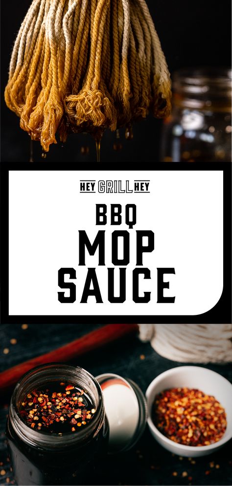 Anytime you have a big cut of meat that needs some added moisture while it cooks in the smoker, reach for this BBQ mop sauce. It’s a sweet and savory bourbon and brown sugar sauce that is perfect for pork of all kinds. Mopping Sauce, Mop Sauce Recipe, Bbq Mop Sauce Recipes, Mop Sauce For Pulled Pork, Mop Sauce For Ribs, Mop Sauce For Chicken, Pork Mop Sauce, Rib Mop Sauce Recipe, Smokey Bbq Sauce Recipe