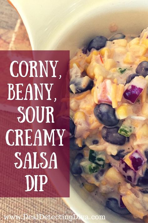 Chicken Cream Of Mushroom, Sour Cream Dip Recipes, Creamy Salsa, Sour Cream Dip, Delicious Dips Recipes, Salsa Dip, Appetizers Easy Finger Food, Corn Salsa, Healthy Snacks For Diabetics