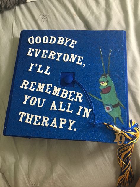 Totally Spies Graduation Cap, Goodbye Everyone Plankton Grad Cap, Muppets Graduation Cap, Spongebob Theme Graduation Cap, Bluey Graduation Cap Ideas, Steven Universe Graduation Cap, Senior Grad Caps, Melanie Martinez Graduation Cap, Graduation Cap Ideas High School