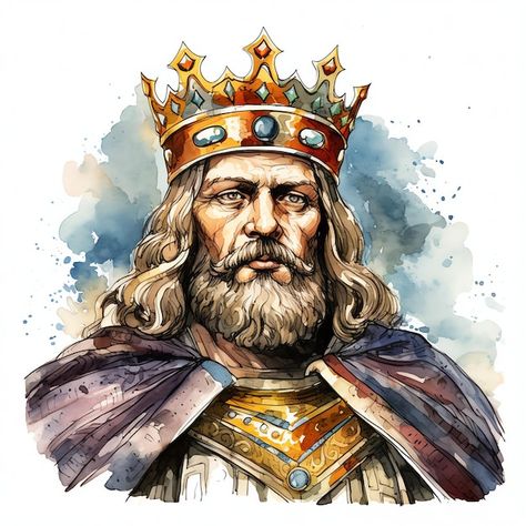 King Drawing, Old King, Face Illustration, King Arthur, Poster Maker, Business Card Maker, Card Banner, Poster Invitation, Cartoon Clip Art