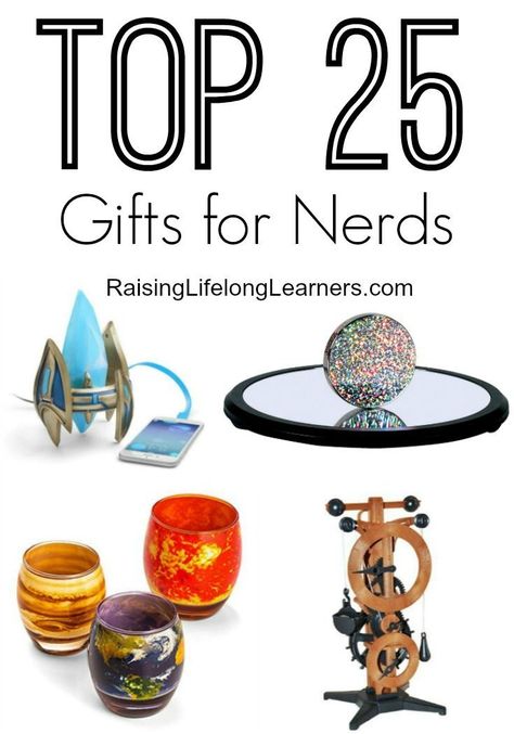 Are you shopping for a few nerdy family members? For the geek in yourself? Check out these 25 super cool gifts that will make your inner nerd grin... Nerd Christmas Gifts, Nerdy Christmas Gifts, Computer Nerd Gifts, Gifts For Nerds, Nerd Christmas, Nerdy Christmas, Geek Gifts For Him, Nerdy Guys, Galentines Gifts