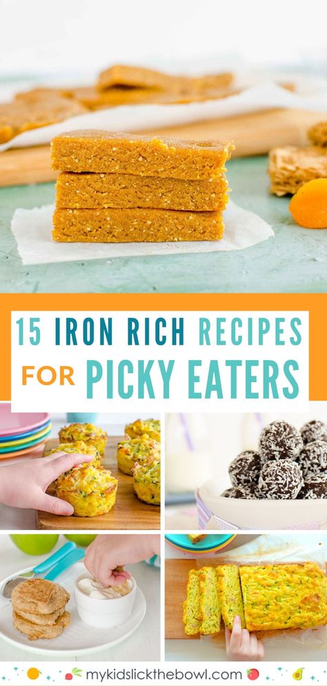 Iron Rich Foods For Kids, Iron Rich Snacks, Iron Rich Recipes, 5 Ingredient Desserts, Toddler Picky Eater, Rich Recipes, Foods With Iron, Picky Toddler, Picky Eaters Kids