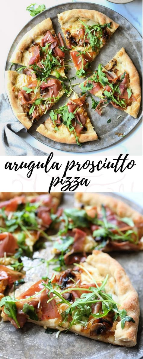 Arugula Prosciutto Pizza Procuitto Arugula Pizza, Prosciutto Naan Pizza, Naan Bread Pizza With Prosciutto, Mushroom Prosciutto Pizza, Pizza With Prosciutto And Arugula, Procuttio Pizza, Arugula And Prosciutto Pizza, Prosciutto Arugula Burrata Pizza, Capicola Pizza