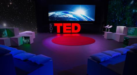 TED simple / lettering (but white) Tedx Design, Bucket List Craft, Tv Studio Design, Small Stage, Tv Talk Show, Event Stage, Church Stage, Mind Blowing Facts, Ted Talk