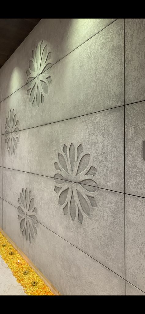 3d Stone Wall Panels, Punning Design Wall, Compound Wall Painting Ideas, Cement Sheet Wall Interiors, Mdf Wall Panel Ideas, Staircase Wall Design, Cnc Panel, 3d Stone Wall, Cement Sheet