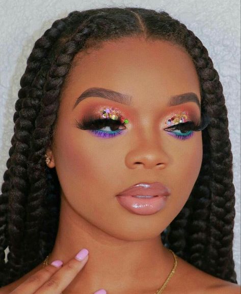 Colorful Makeup Looks, Carnival Makeup, Brown Skin Makeup, Cool Makeup Looks, Glam Makeup Look, Makeup Eye Looks, Makeup On Fleek, Creative Makeup Looks, Glamour Makeup