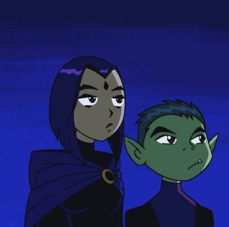 Beastboy And Raven Matching Pfp, Beast Boy Pfp, Beast Boy Teen Titans, Old Teen Titans, Teen Titans Raven, Teen Titans Love, Raven Beast Boy, Teen Titans Fanart, Teen Titan