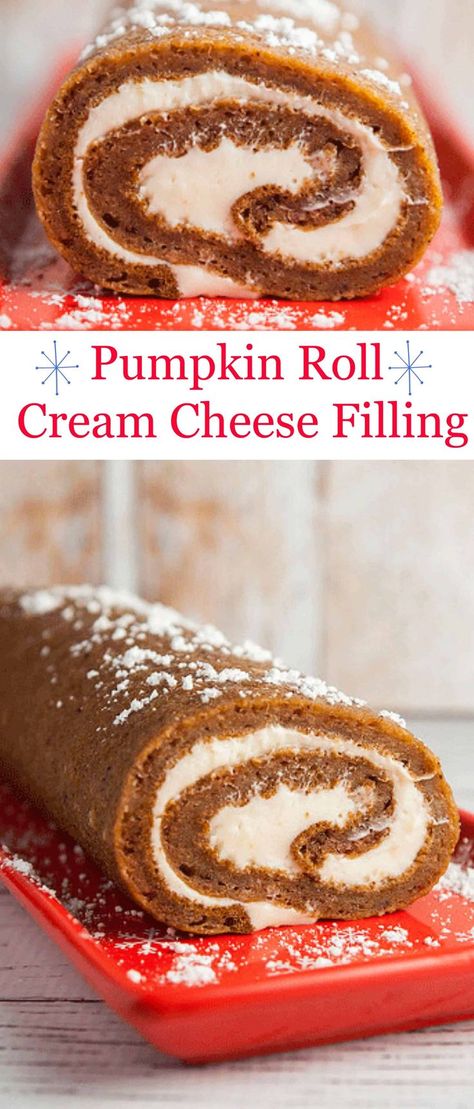 HOW TO make the BEST Pumpkin Roll With Cream Cheese Filling- my most requested Thanksgiving dessert! This delicious homemade Pumpkin Roll recipe is easy to make and walks you through the steps on how to make it.  The roll is so moist and delicious!    Includes how to make video! Quick Thanksgiving Recipes, Roll With Cream Cheese Filling, Pumpkin Rolls, Pumpkin Roll Cake, Pumpkin Rolls Recipe, Easy Meals For One, Thanksgiving Food Sides, Cake Rolls, Easy Thanksgiving Recipes