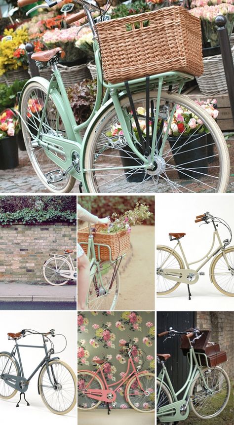 Bicycle love! Pretty Bicycle, Bici Retro, Fancy Lady, Bicycle Chic, Bike With Basket, Biking Diy, Retro Bike, Bike Photography, Pretty Bike