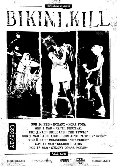 Vintage Tour Posters, Riot Grrrl Poster, Riot Grrl, Feminist Punk, Scene Poster, Punk Poster, My Scene, Band Poster, Tour Poster