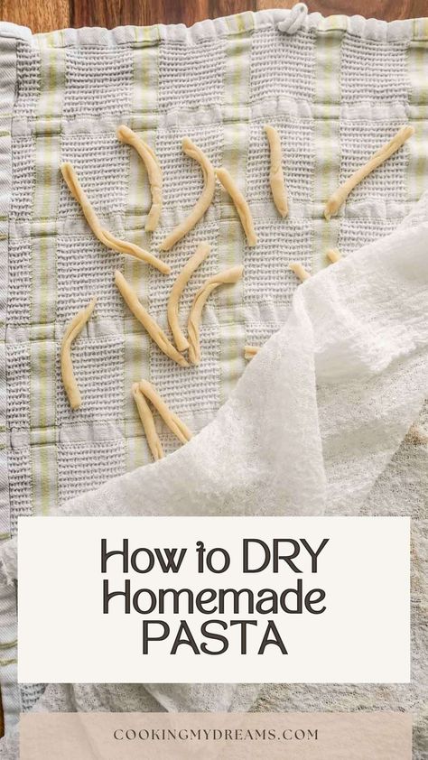 How to Dry Homemade Fresh Pasta (for longer storage) Pasta Drying Rack Diy How To Make, How To Dry Homemade Noodles, Drying Pasta For Storage, Dry Homemade Pasta, Dehydrating Homemade Pasta, Homemade Pasta For One, How To Dry Pasta For Storage, Drying Fresh Pasta, How To Dry Fresh Pasta