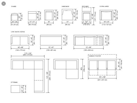 Standard Sofa Dimensions Small Sectional Couch, Couch Dimensions, Sofa Measurements, Small Sectional, Sofa Dimension, Sofa Inspiration, Living Room Furniture Layout, Furniture Dimensions, Living Room Size