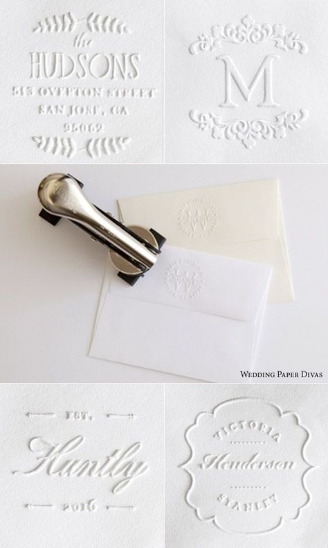 Custom embosser embossing stamps blind embossed return address envelopes back flap Custom Embosser, The Letter M, Embossing Stamp, Design Invitation, Invitations Diy, 카드 디자인, Simple Invitation, Wedding Stamp, Invitation Inspiration