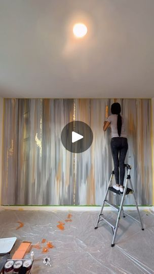 Wall Transformation, Glitter Paint For Walls, Abstract Mural, Diy Accent Wall, Bold Statements, Glitter Wall, Room Book, Custom Murals, Shades Of Gray