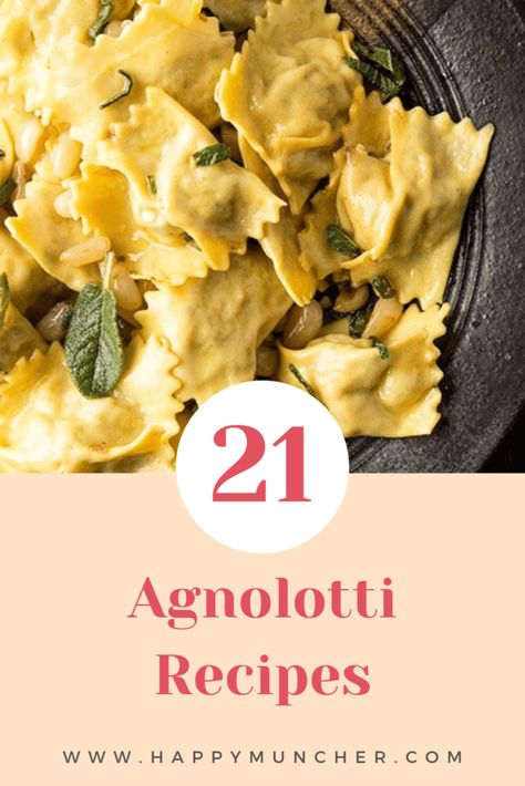 Filled Pasta Recipes, Agnolotti Recipe, Agnolotti Pasta, Pasta Recepies, Simple Tomato Sauce, Ricotta Filling, Pea Pesto, Amaretti Cookies, Spinach And Ricotta