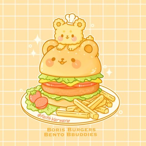 Faith Varvara, 귀여운 음식 그림, Arte Do Kawaii, Charmmy Kitty, Food Cartoon, Images Kawaii, Fun To Draw, Kawaii Illustration, Cute Food Drawings