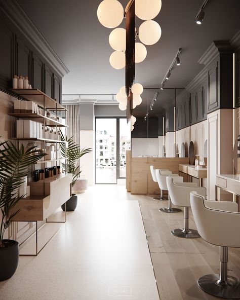 Modern Salon Ideas Interior Design, Modern Salon Interior Design, Modern Hair Salon Interior Design, Modern Salon Design, Modern Beauty Salon, Parlour Design, Interior Design India, Hair Salon Interior Design, Salon Interior Design Ideas