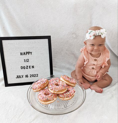 Half Way To One Girl Theme, Half Way To One Photoshoot Ideas, Halfway To One Photoshoot, Half Way To One, Half Birthday Baby, Baby Birthday Party Theme, Baby Birthday Photoshoot, Holiday Pics