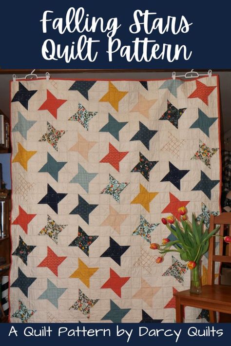 Friendship Star Quilt Block, Friendship Star Quilt, Stars Quilt Pattern, Rail Fence Quilt, Stars Quilt, String Quilt, Cute Sewing Projects, Star Quilt Blocks, Star Quilt Patterns