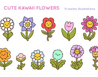 Check out new work on my @Behance profile: "Cute Kawaii Flowers Clipart" http://be.net/gallery/198570413/Cute-Kawaii-Flowers-Clipart Profile Cute, Kawaii Flowers, Cute Flower Drawing, Creative Market Design, Happy Emotions, Shape Collage, Face Cute, Flowers Clipart, Cartoon Flowers