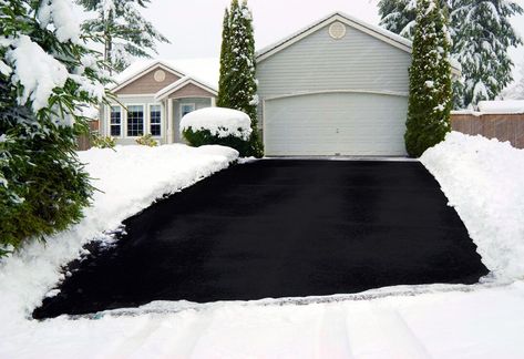 Heated Driveway Costs - Installation Costs | HomeServe USA Diy Heated Driveway, Heated Driveway Cost, Heated Driveway, Driveway Installation, Asphalt Driveway, Snow Melting, House Yard, Heat Mat, Hot Water System