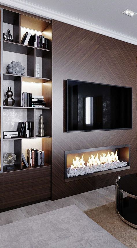 Modern TV Fire Place Designs Ideas | TV Unit Fire Place | Modern TV Wall Units With FirePlaces Ideas Living Room Designs Modern, Modern Tv Wall Units, Living Room Wall Units, Fireplace Tv Wall, Modern Tv Wall, Living Room Tv Unit Designs, Living Room Tv Unit, Tv Wall Decor, Living Room Decor Fireplace