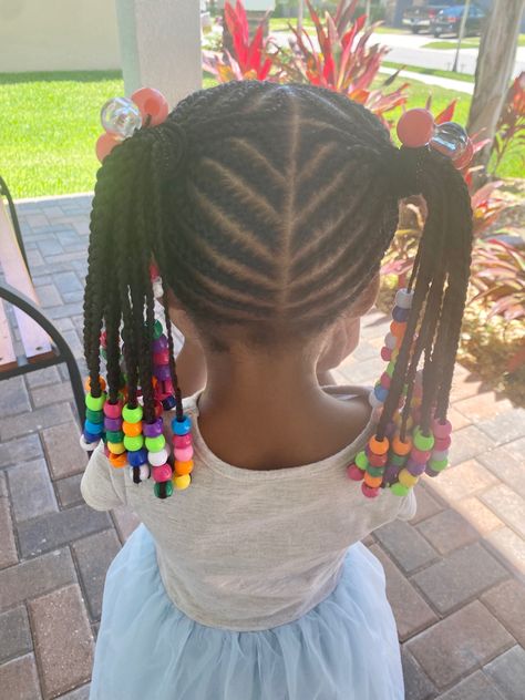 Braided Pigtails Black Kids, 2 Braided Ponytails For Kids, Two Braided Ponytails For Kids, Dressy Ponytail, Princess Braids, White Girl Braids, Black Toddler Hairstyles, Braided Ponytails, Two Ponytail Hairstyles