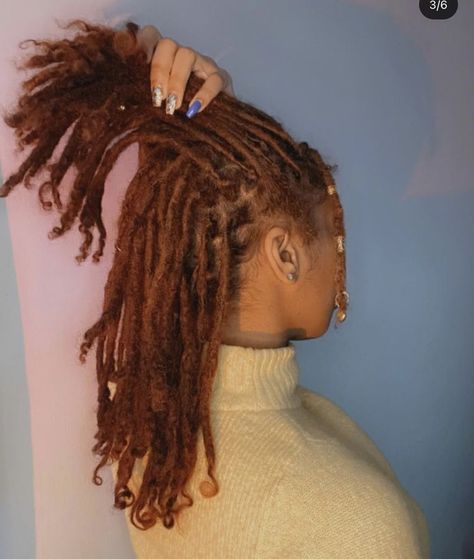 Insta Locs, Auburn Locs, Medium Locs, Locs Extensions, Colored Locs, Loc Ideas, Loc Inspiration, Dreads Girl, Beautiful Dreadlocks