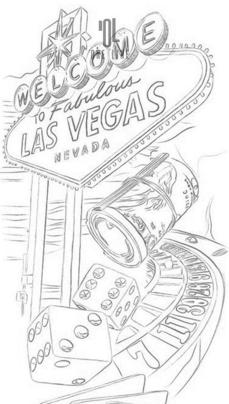 Las Vegas Tattoo Stencil, Pool Table Tattoo, Las Vegas Tattoo Designs, Real Tattoo Stencil, Las Vegas Tattoo, Casino Tattoo, Vegas Tattoo, Full Tattoo, Warm Scarves