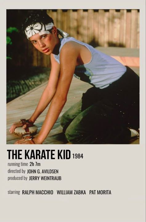 Karate Kid 2, Kids Movie Poster, Karate Kid 1, Karate Kid 1984, Polaroid Movie Poster, Martial Arts Master, Movie Character Posters, The Karate Kid 1984, Karate Kid Movie