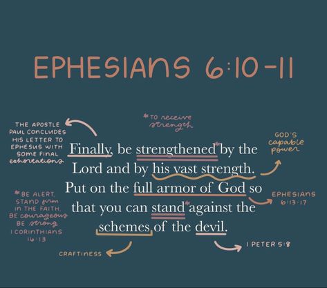 Ephesians 6:10-11 Ephesians Quotes, Ephesians Bible Study Notes, Ephesians 6:10 Armor Of God, Ephesians 2:10, Jesus Verses, Ephesians 6 16, Esoteric Wisdom, Book Of Ephesians, Ephesians 6 11