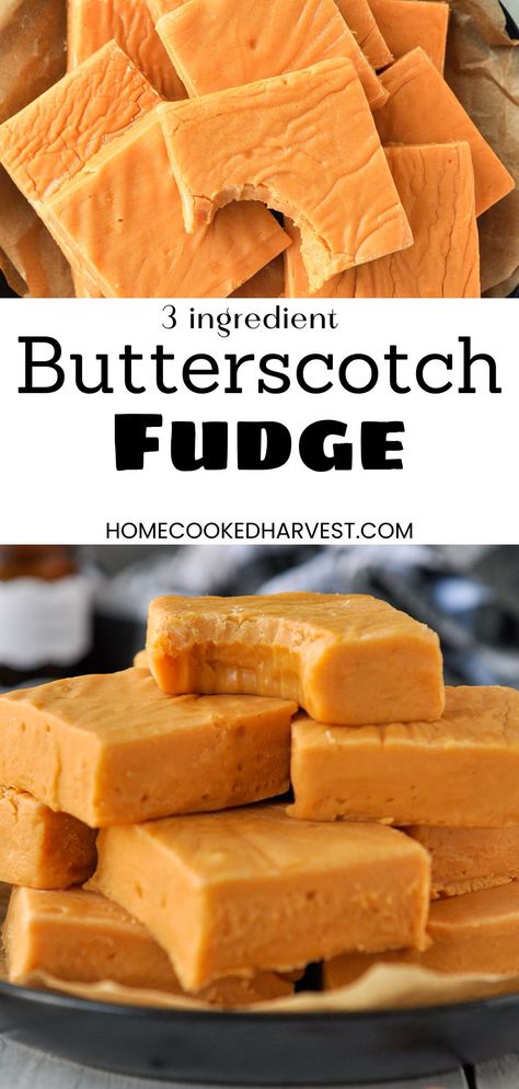 Homemade Butterscotch Candy, Butterscotch Candy Recipe, Butterscotch Morsel Recipes, Butterscotch Fudge Recipes, Butterscotch Fudge Easy, Flavored Fudge Recipes, Biscoff Fudge, Banana Fudge, Butterscotch Desserts